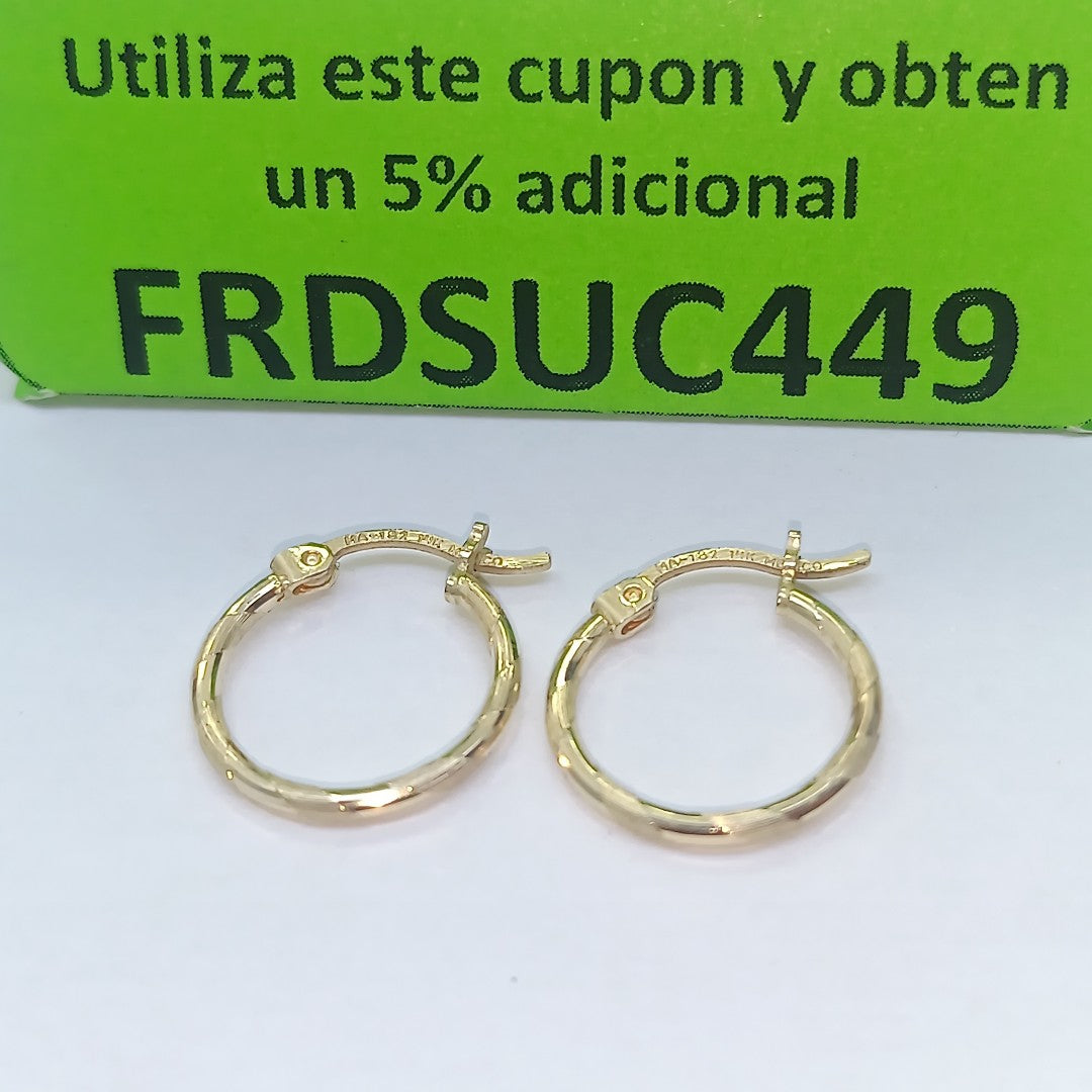 ARRACADAS PAR ORO 14 K 1.2 GRMS (SEMINUEVO)