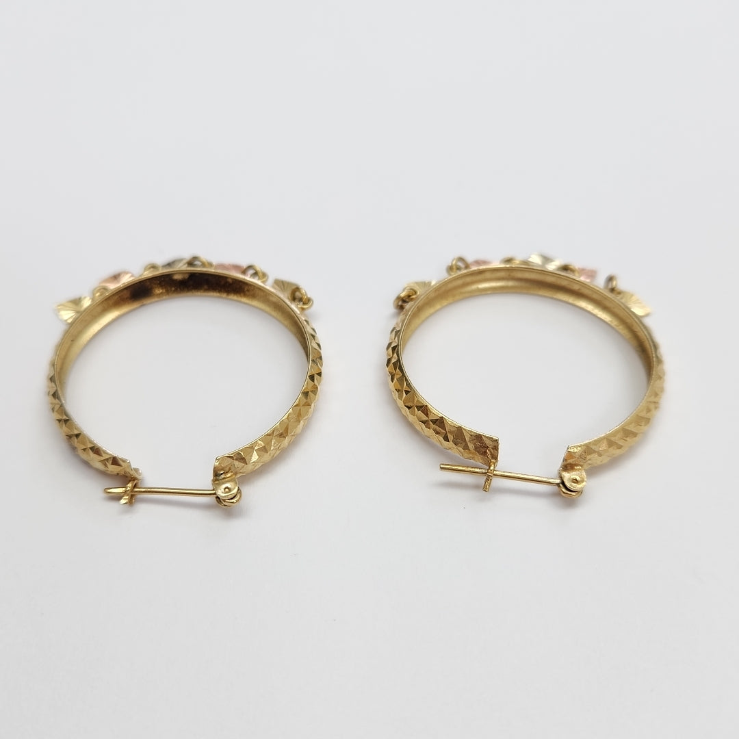 ARRACADAS PAR ORO 14 K 5,80 GRMS (SEMINUEVO)