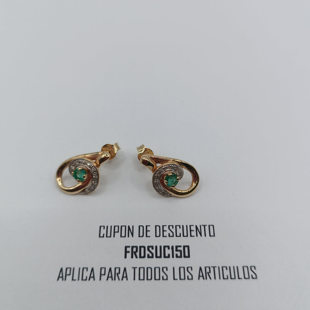 BROQUELES PAR ORO 14 K 3,30 GRMS (SEMINUEVO)