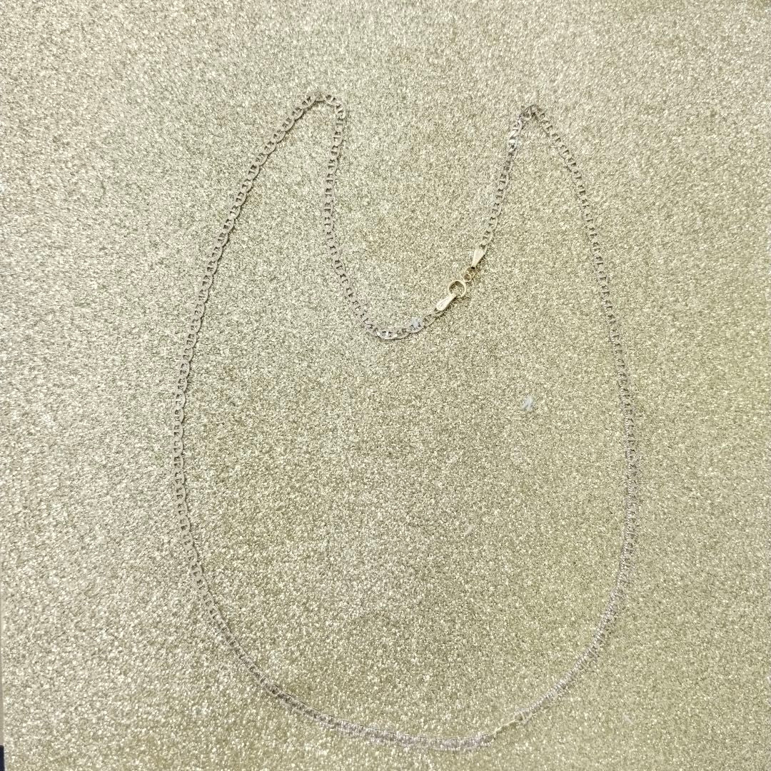 CADENAS TEJIDO GUCHI DIAMANTADO ORO 10K 55 CM 3.9 GR (NUEVO)
