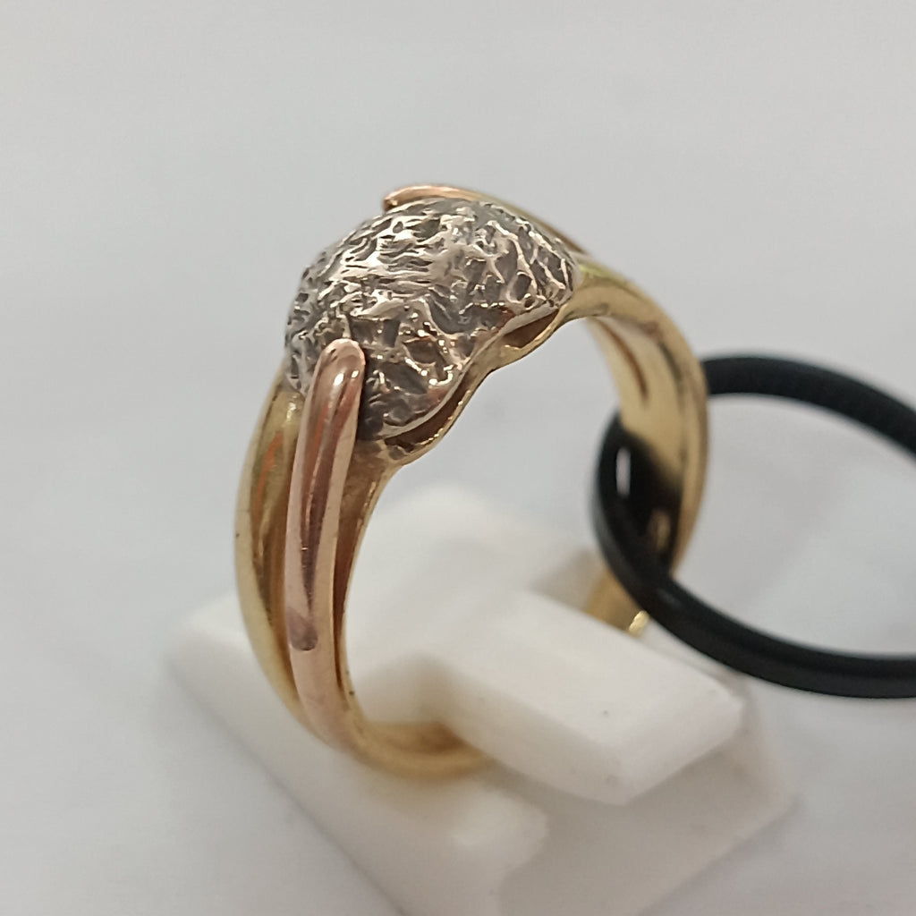 ANILLO ORO COMBINADO 18 K 6,80 GRMS (SEMINUEVO)