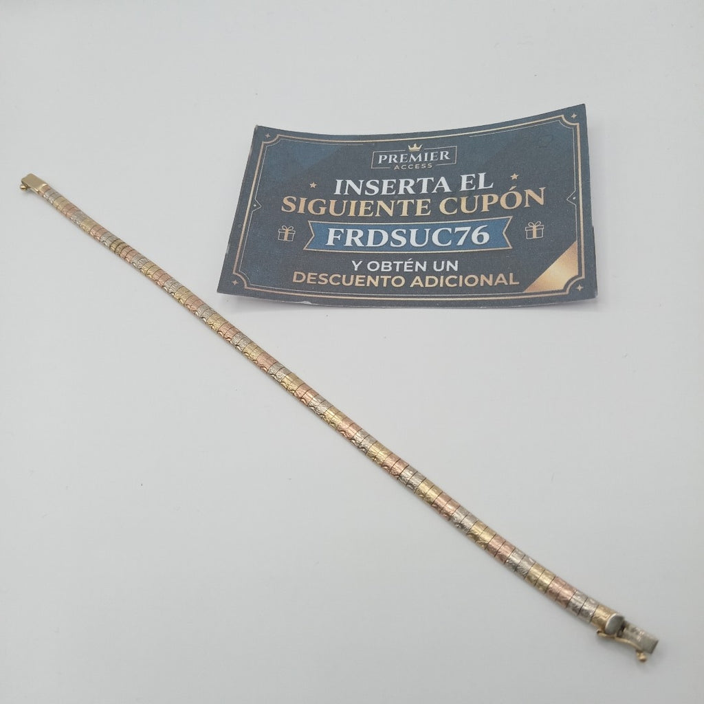 PULSERA ORO, ORO COMBINADO 14 K 10 GRMS (SEMINUEVO)