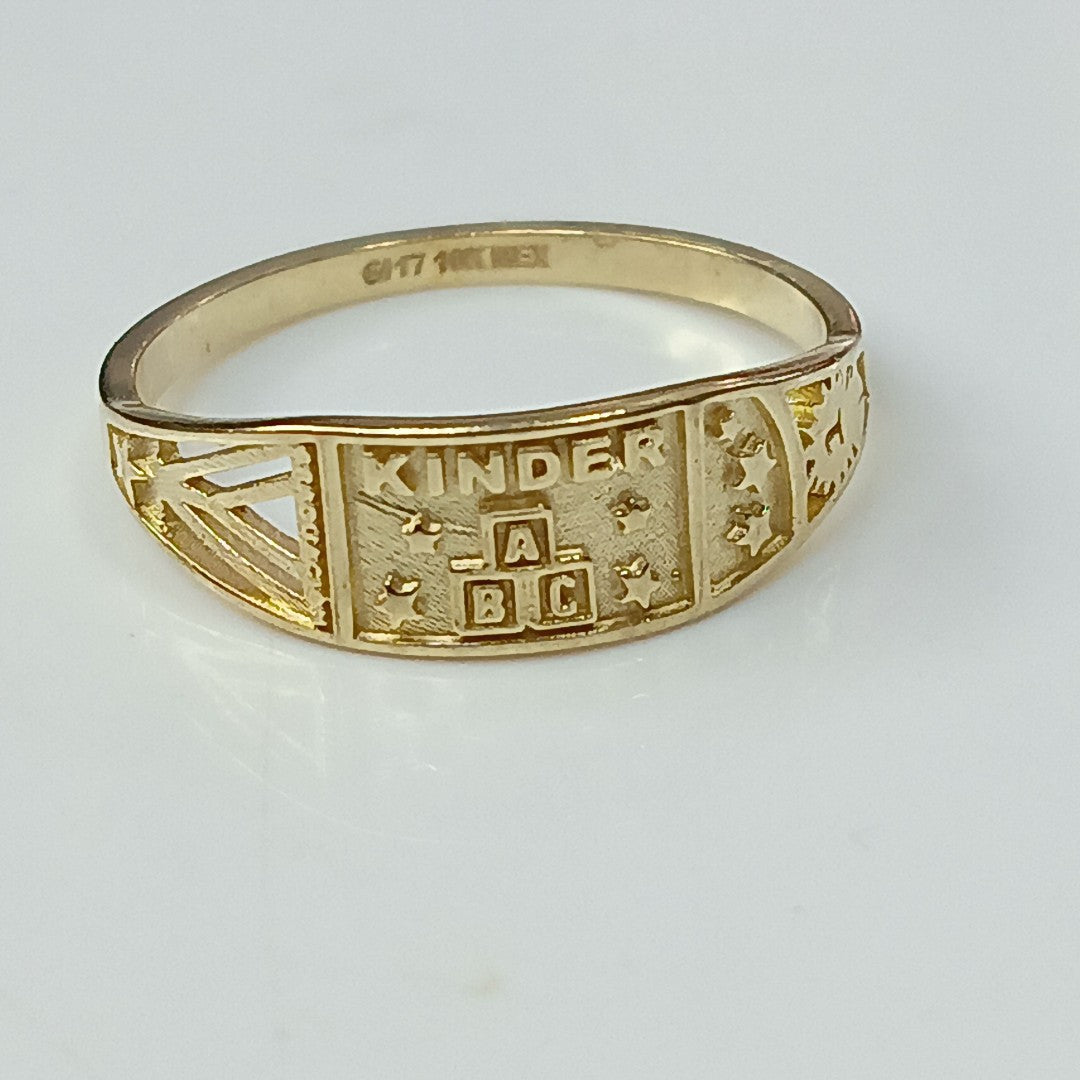 ANILLO DE GRADUACIÓN ORO 10 K 1.2 GRMS (SEMINUEVO)