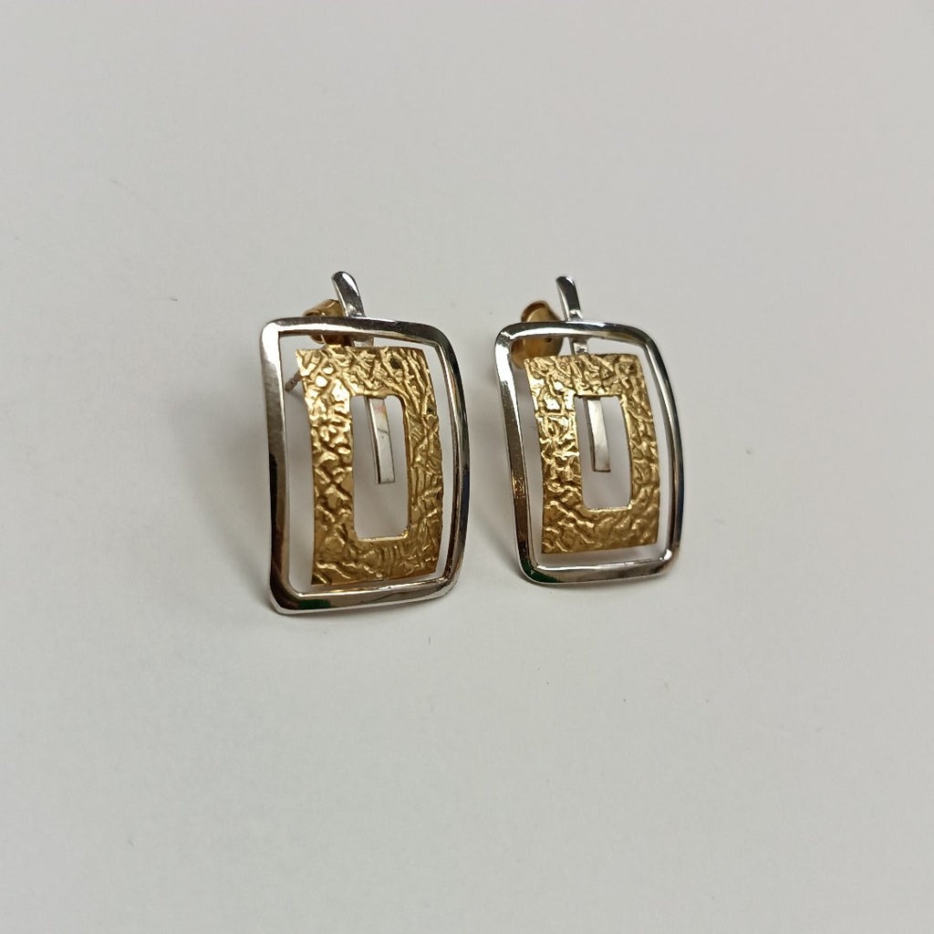 BROQUELES PAR ORO COMBINADO 14 K 4,30 GRMS (SEMINUEVO)