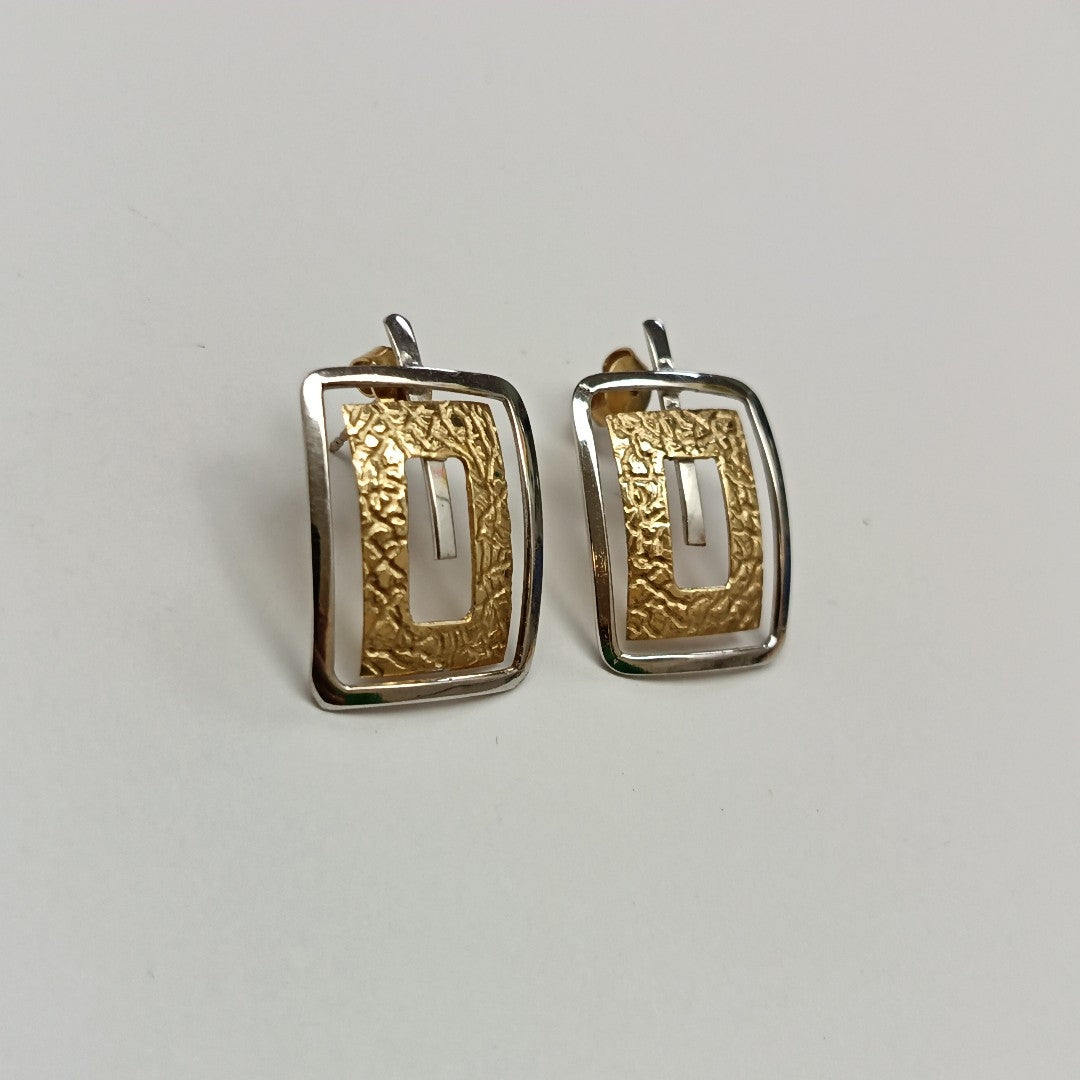 BROQUELES PAR ORO COMBINADO 14 K 4,30 GRMS (SEMINUEVO)