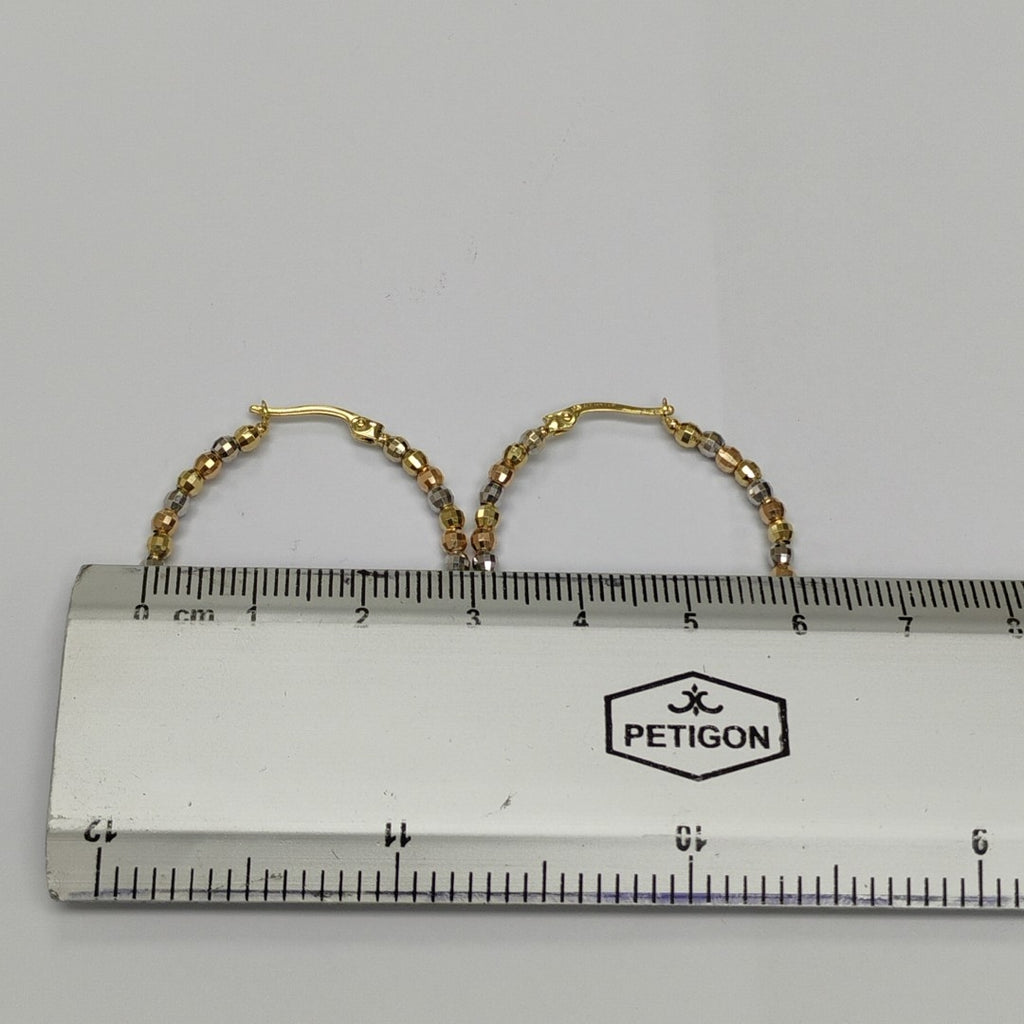 ARRACADAS PAR ORO COMBINADO 14 K 4.6 GRMS (SEMINUEVO)