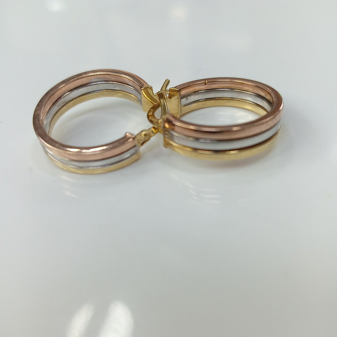 ARRACADAS PAR ORO COMBINADO 10 K 2.5 GRMS (SEMINUEVO)