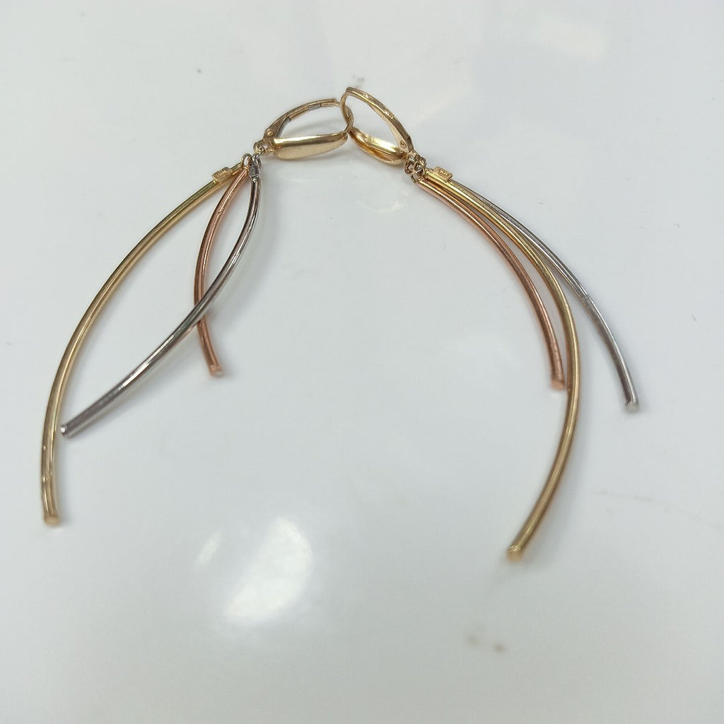 ARETES PAR ORO COMBINADO 10 K 2.7 GRMS (SEMINUEVO)