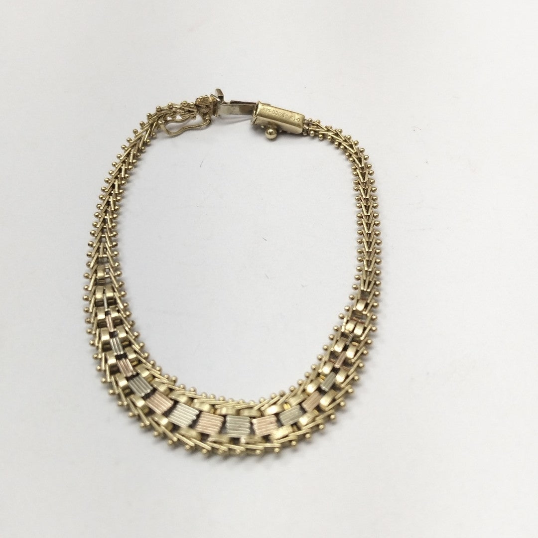 PULSERA ORO,ORO COMBINADO 14 K 6,90 GRMS (SEMINUEVO)