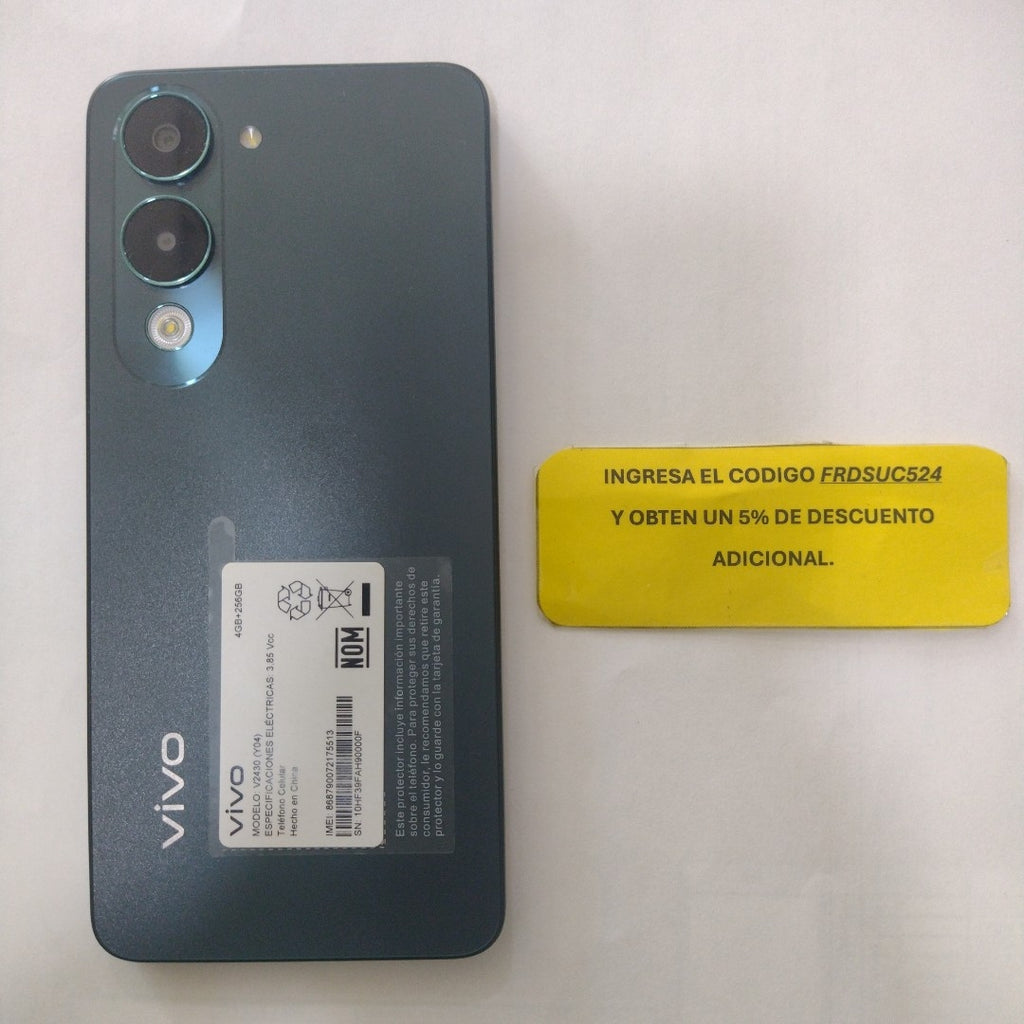 CELULAR VIVO Y04 V2430 (2025) 256 GB 4 GB RAM (SEMINUEVO)