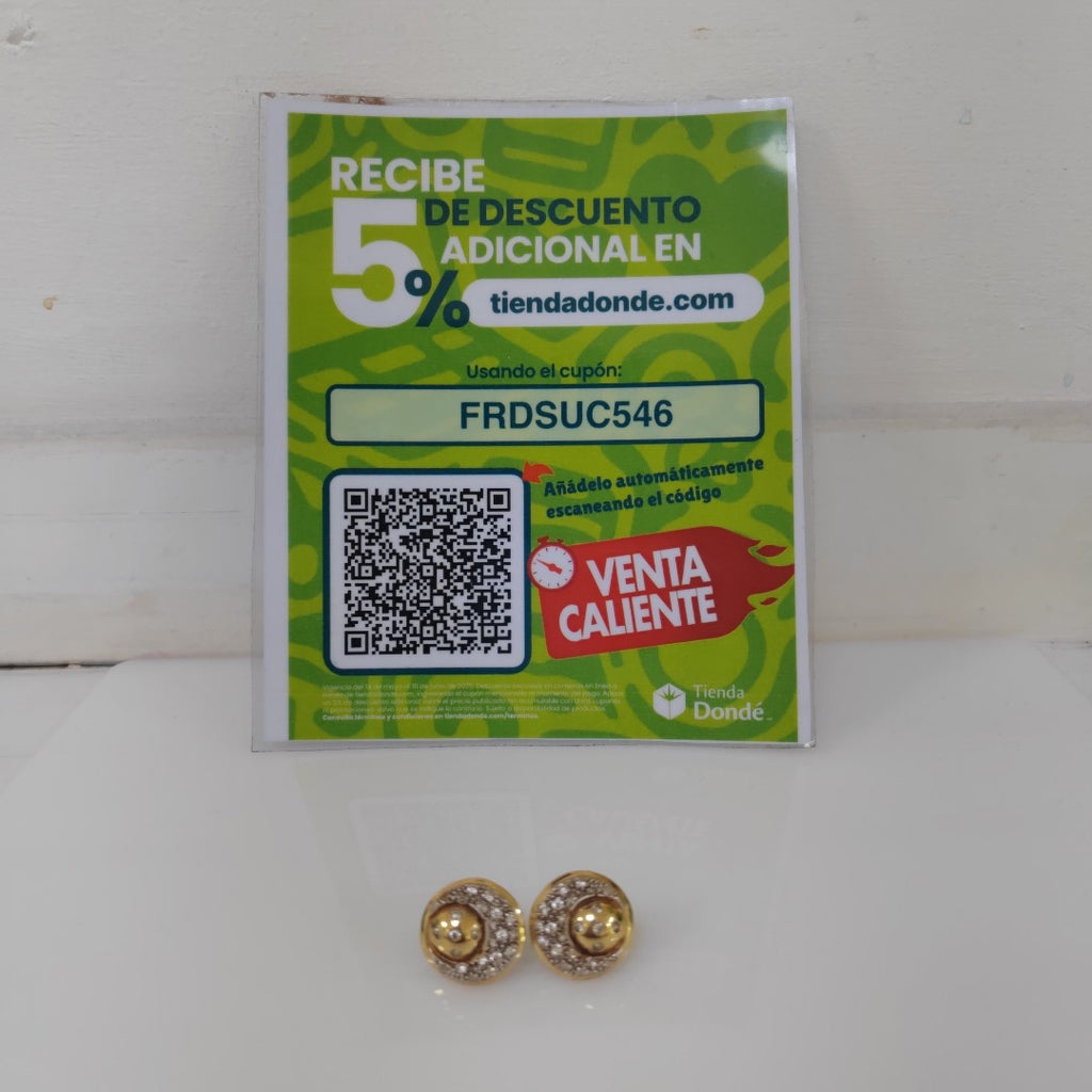 ARETES PAR ORO 14 K 7.8 GRMS (SEMINUEVO)
