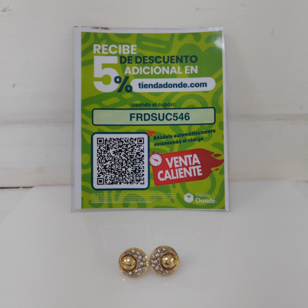 ARETES PAR ORO 14 K 7.8 GRMS (SEMINUEVO)