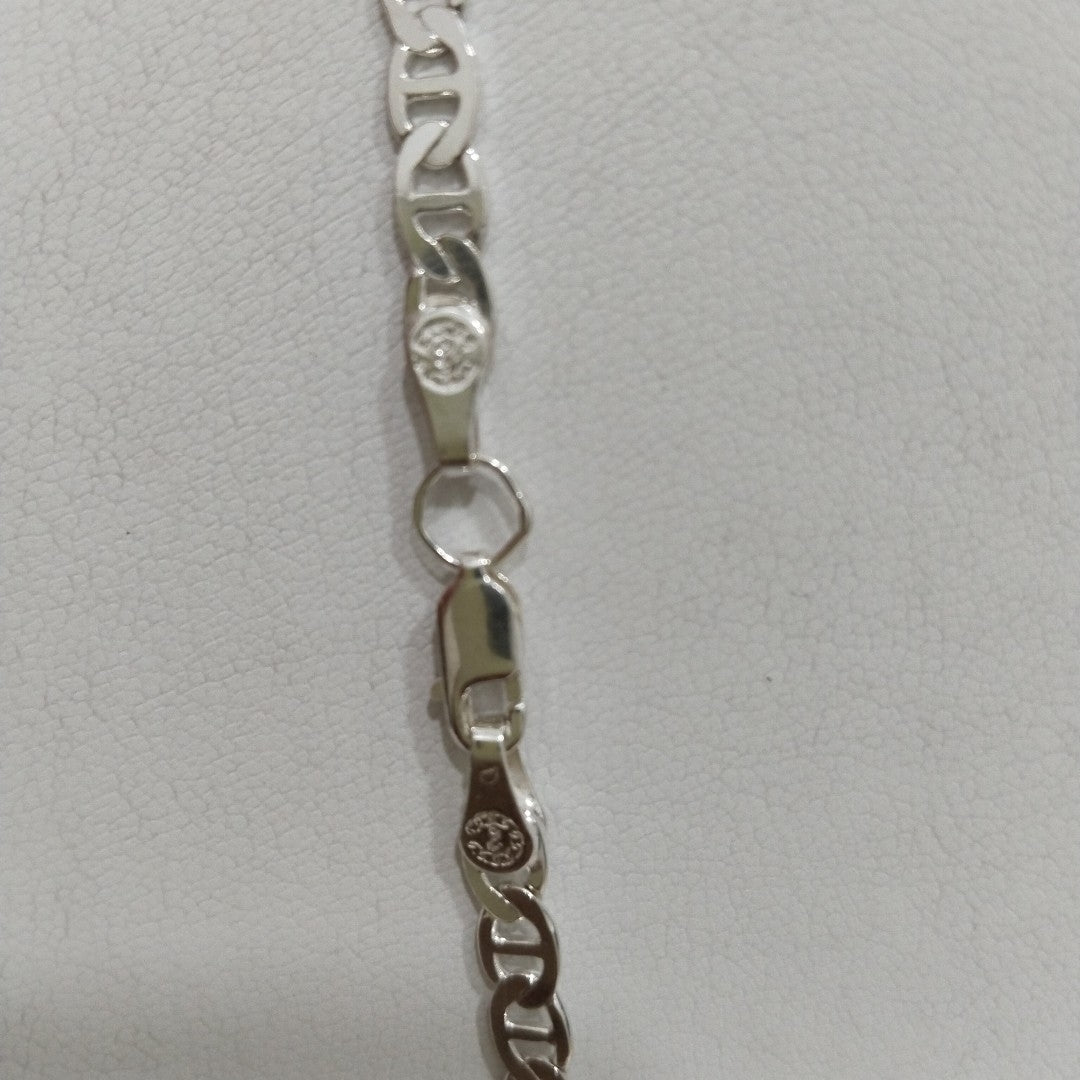 CADENA TEJIDO GUCHI PLATA .925 55 CM 12.3 GR (NUEVO)
