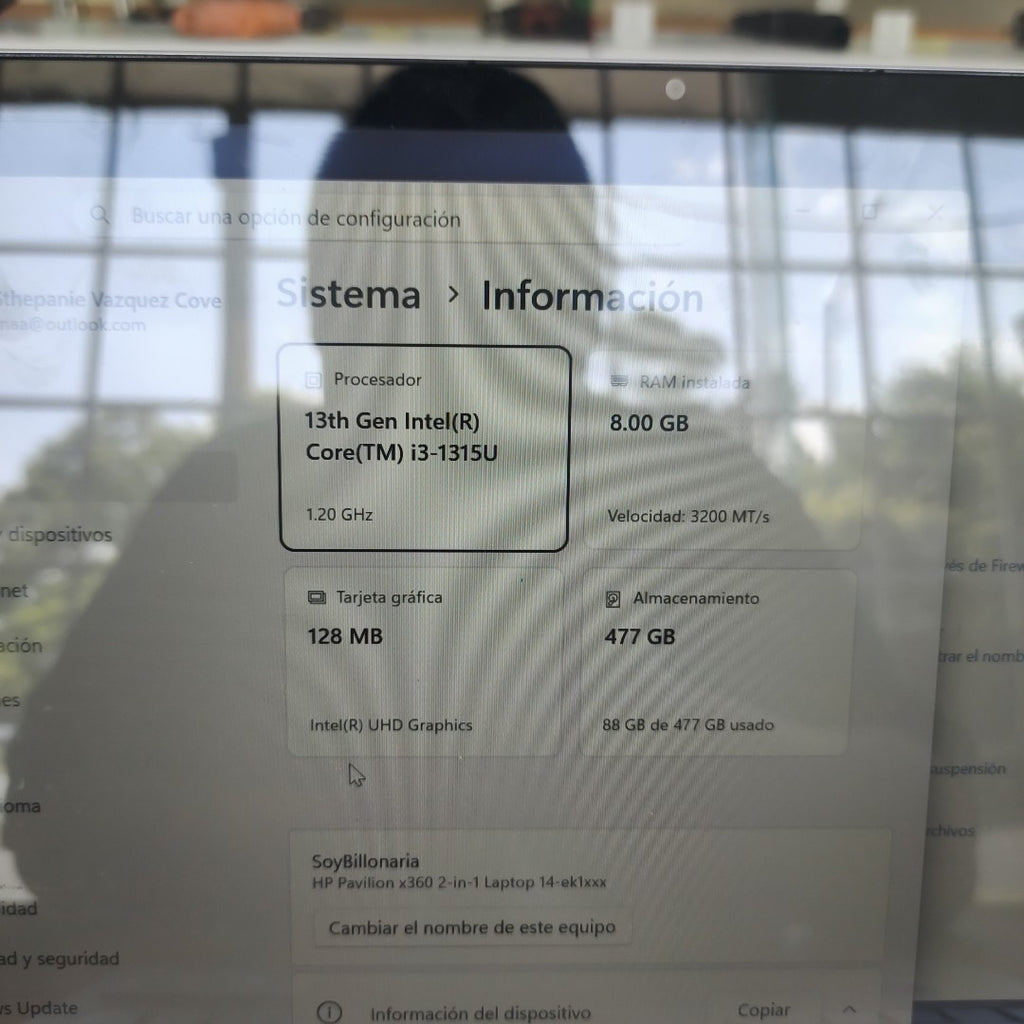 LAPTOP HP PAVILION X360 14-EK1013LA (2 EN 1) (2025) 512 GB SSD 8 GB RAM (SEMINUEVO)