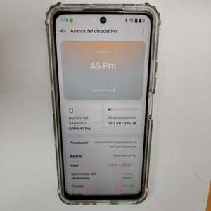 CELULAR OPPO A5 PRO CPH2711 (2025) 256 GB 8 GB RAM (SEMINUEVO)