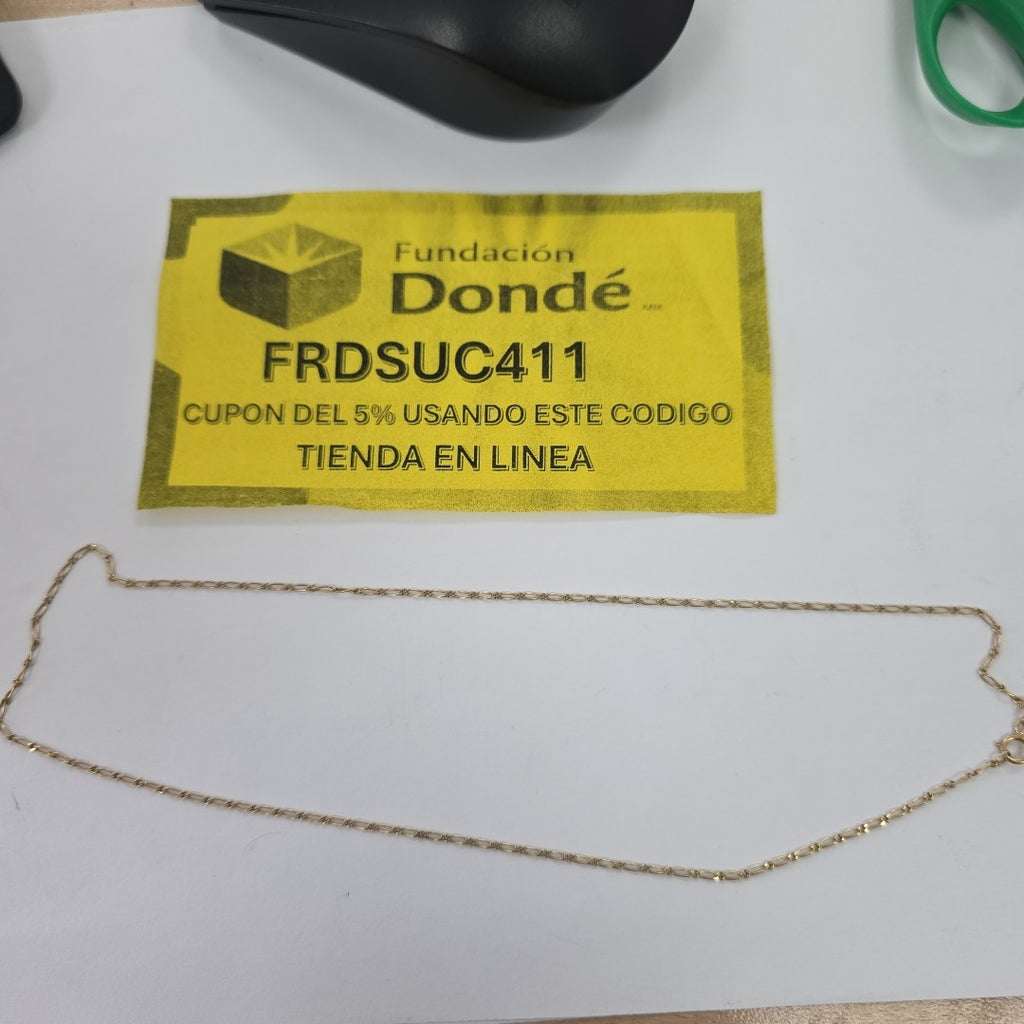 CADENA ORO 14 K 2,20 GRMS (SEMINUEVO)