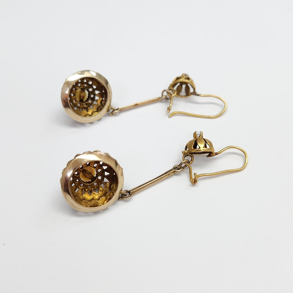 ARETES PAR ORO 14 K 9,50 GRMS (SEMINUEVO)