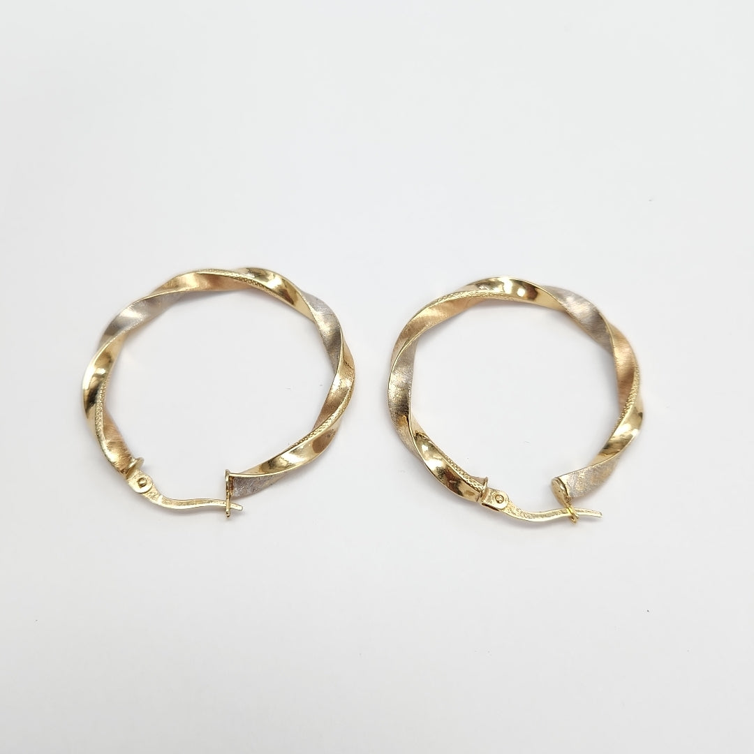 ARRACADAS PAR ORO COMBINADO 14 K 2,50 GRMS (SEMINUEVO)