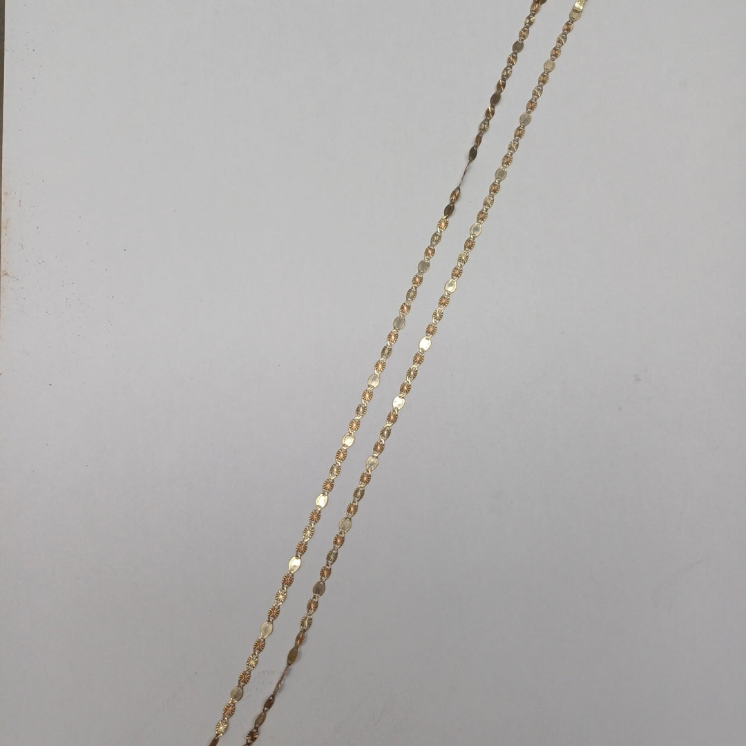 CADENA ORO, ORO COMBINADO 10 K 2.2 GRMS (SEMINUEVO)