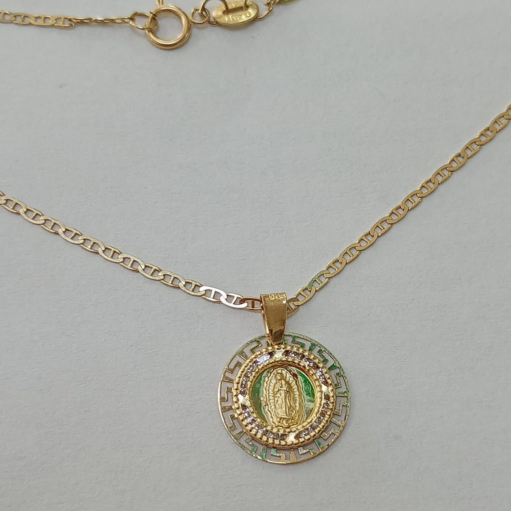 CADENA,MEDALLA RELIGIOSA ORO 10 K 2,60 GRMS (SEMINUEVO)