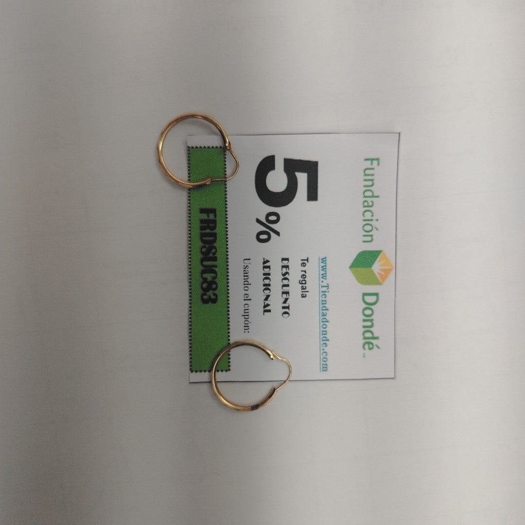 ARRACADAS PAR ORO 14 K 1.4 GRMS (SEMINUEVO)