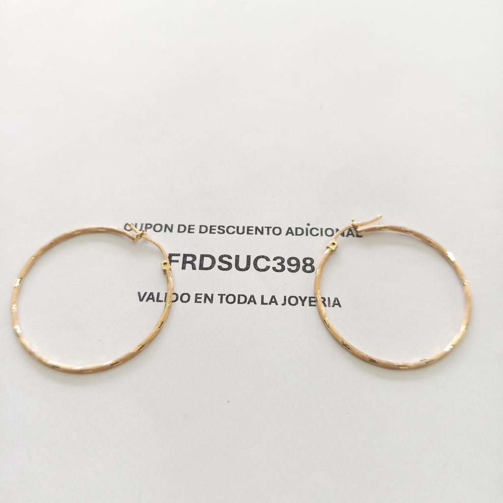 ARRACADAS PAR ORO, ORO COMBINADO 14 K 2.8 GRMS (SEMINUEVO)