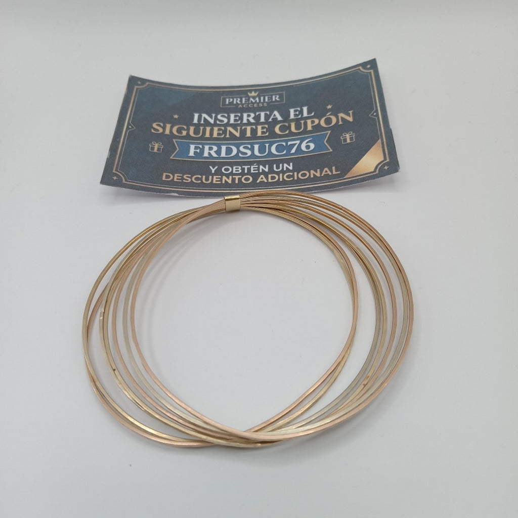 SEMANARIO DE PULSERAS ORO, ORO COMBINADO 14 K 15.4 GRMS (SEMINUEVO)