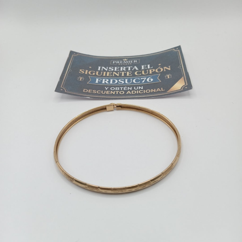 PULSERA RIGIDA ORO 14 K 3.4 GRMS (SEMINUEVO)