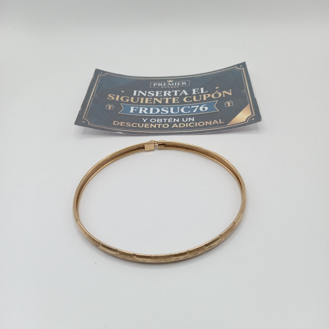 PULSERA RIGIDA ORO 14 K 3.4 GRMS (SEMINUEVO)
