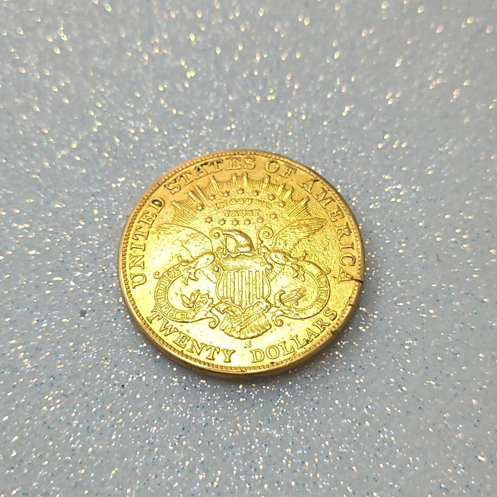 K1 33,20 GRMS 21 K IDENTIFICACIÓN MEDALLA CONMEMORATIVA MONEDAS DÓLARES 20 (SEMINUEVO)