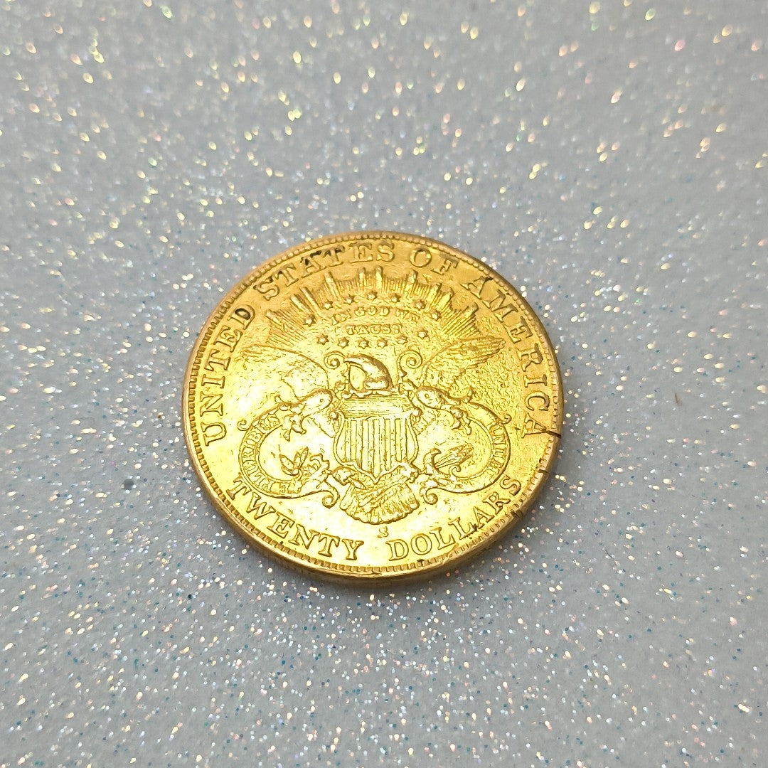 K1 33,20 GRMS 21 K IDENTIFICACIÓN MEDALLA CONMEMORATIVA MONEDAS DÓLARES 20 (SEMINUEVO)