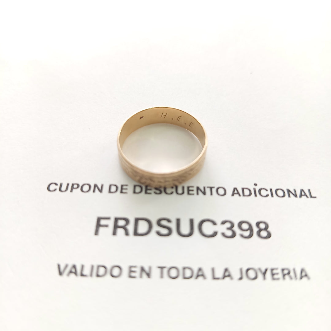 ARGOLLA ORO 8 K 2.9 GRMS (SEMINUEVO)