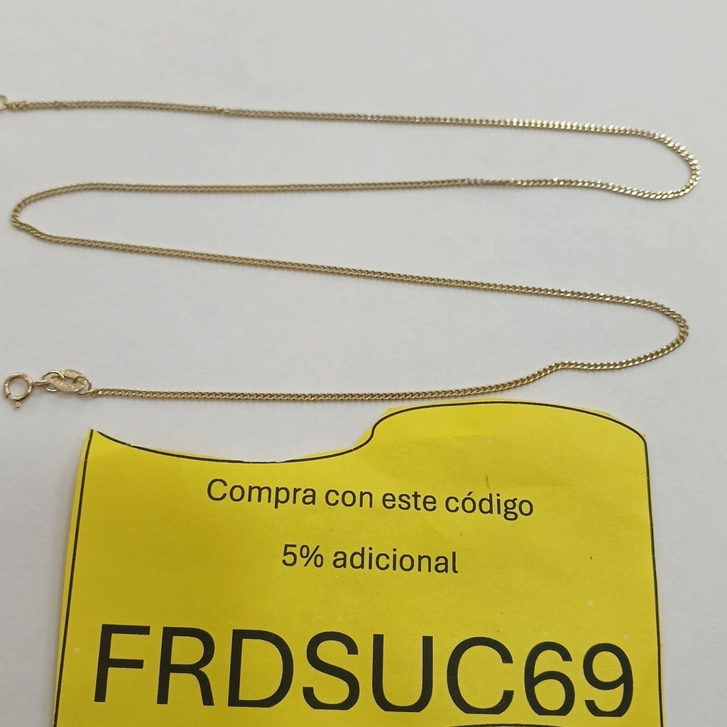 CADENAS TEJIDO BARBADA ORO 10K 50 CM 2.7 GR (NUEVO)
