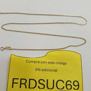 CADENAS TEJIDO BARBADA ORO 10K 50 CM 2.7 GR (NUEVO)