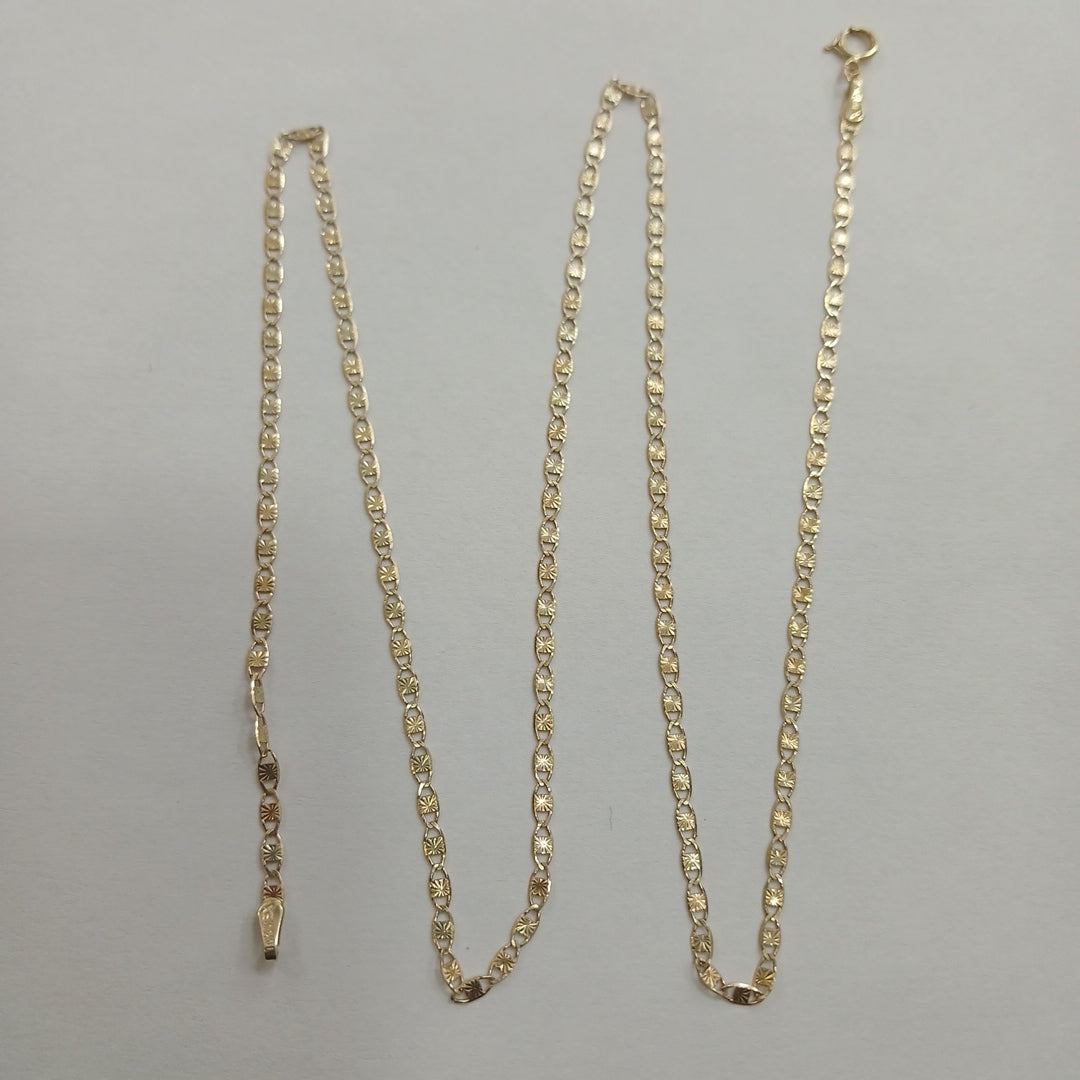 CADENAS TEJIDO GUCHI ORO 10K 55 CM 2.9 GR (NUEVO)