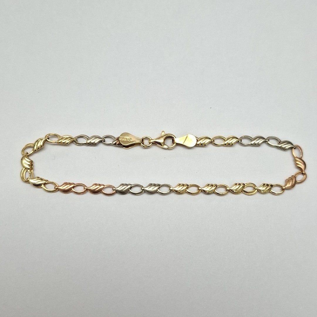 PULSERA ORO, ORO COMBINADO 10 K 2.4 GRMS (SEMINUEVO)