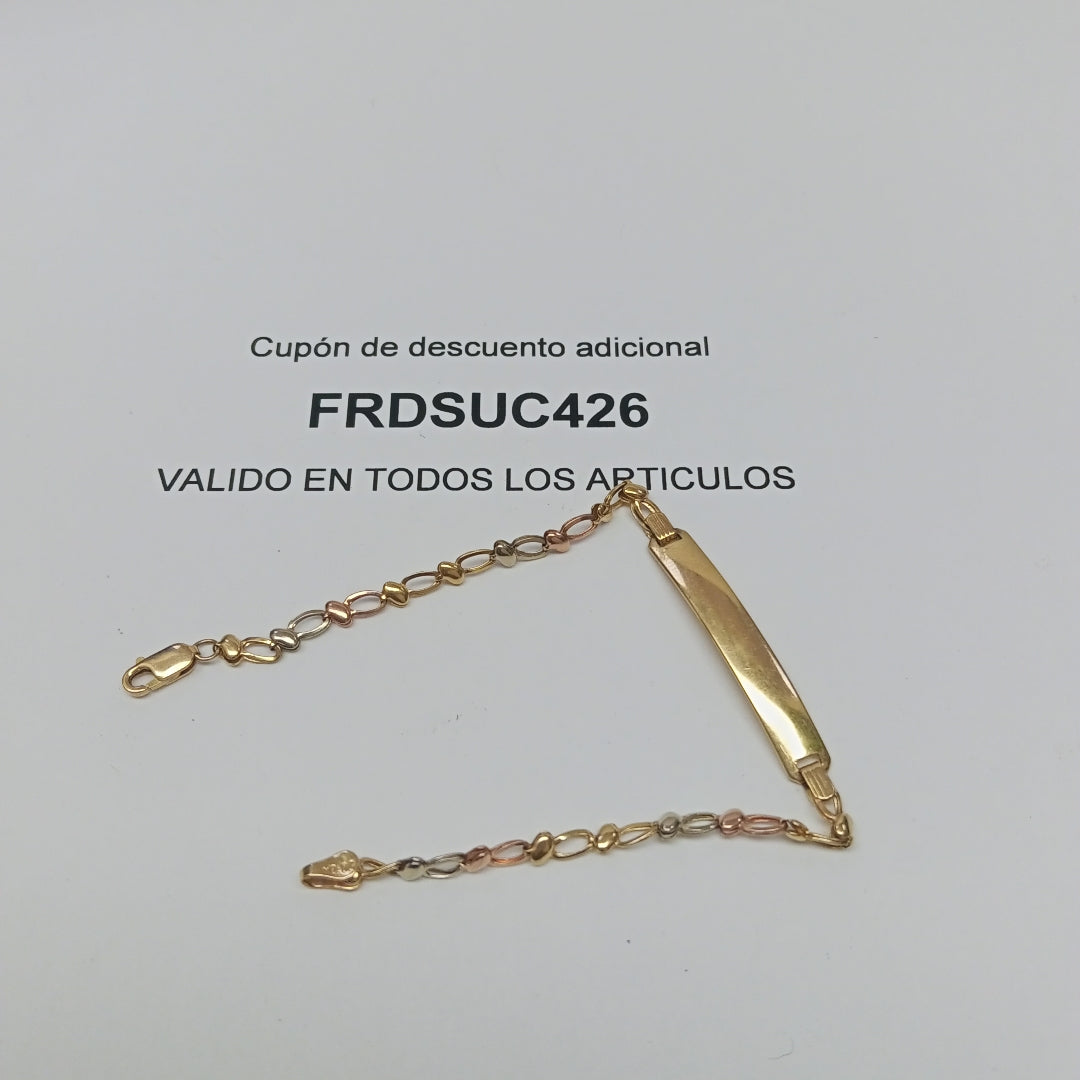 ESCLAVA ORO, ORO COMBINADO 14 K 2.7 GRMS (SEMINUEVO)