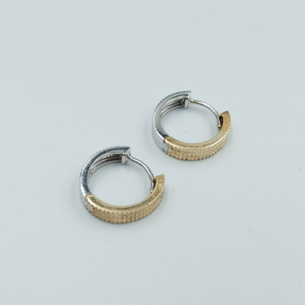 ARRACADAS PAR ORO, ORO BLANCO 14 K 2.1 GRMS (SEMINUEVO)