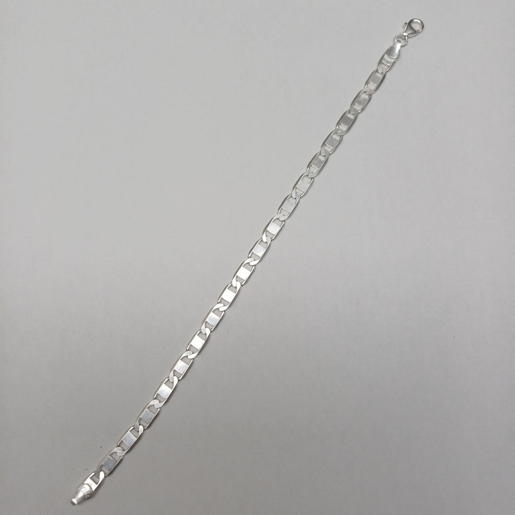 PULSERA TEJIDO ESPEJO PLATA .925 21 CM 7.8 GR (NUEVO)