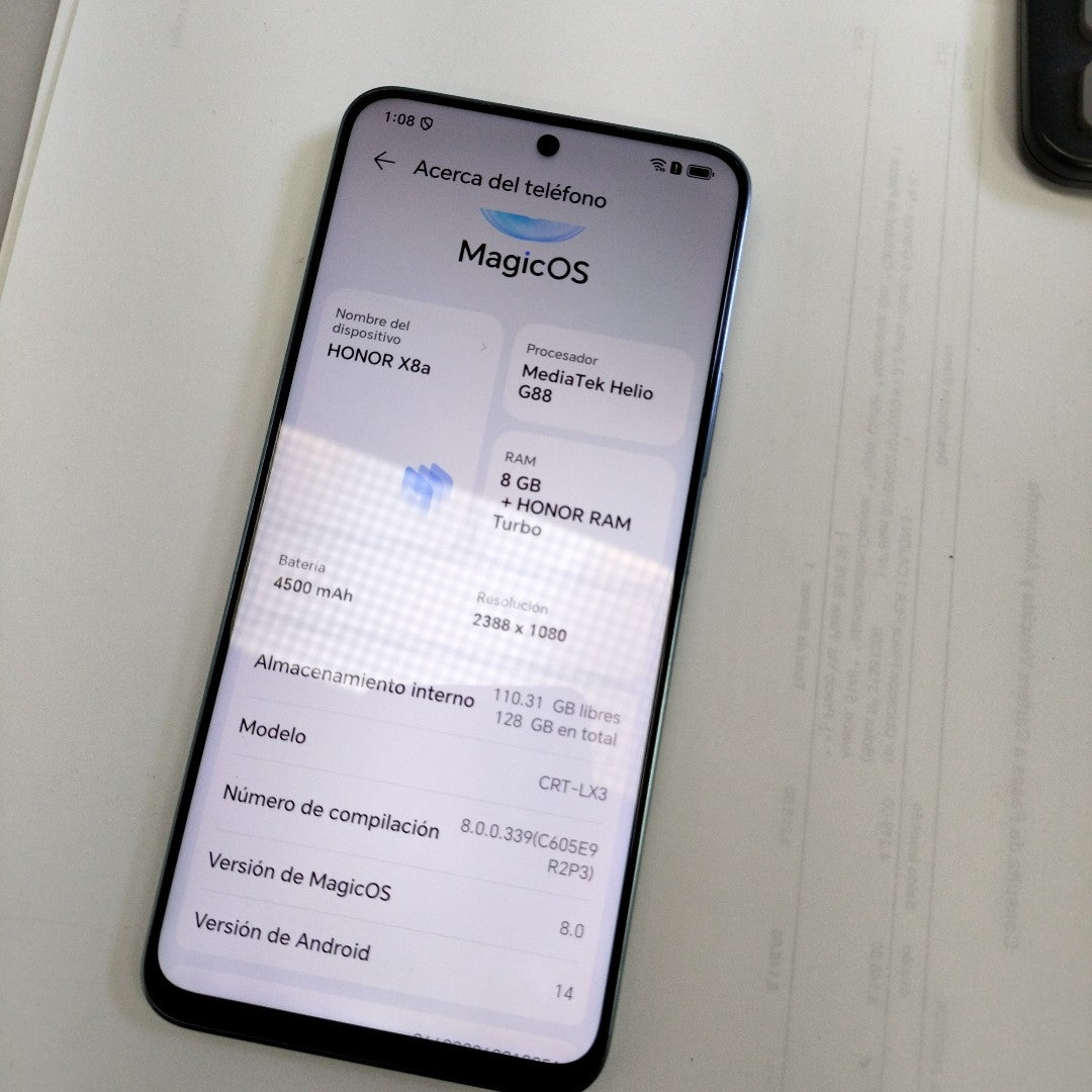 CELULAR HONOR X8A CRT-LX3 (2023) 128 GB 8 GB RAM (SEMINUEVO)