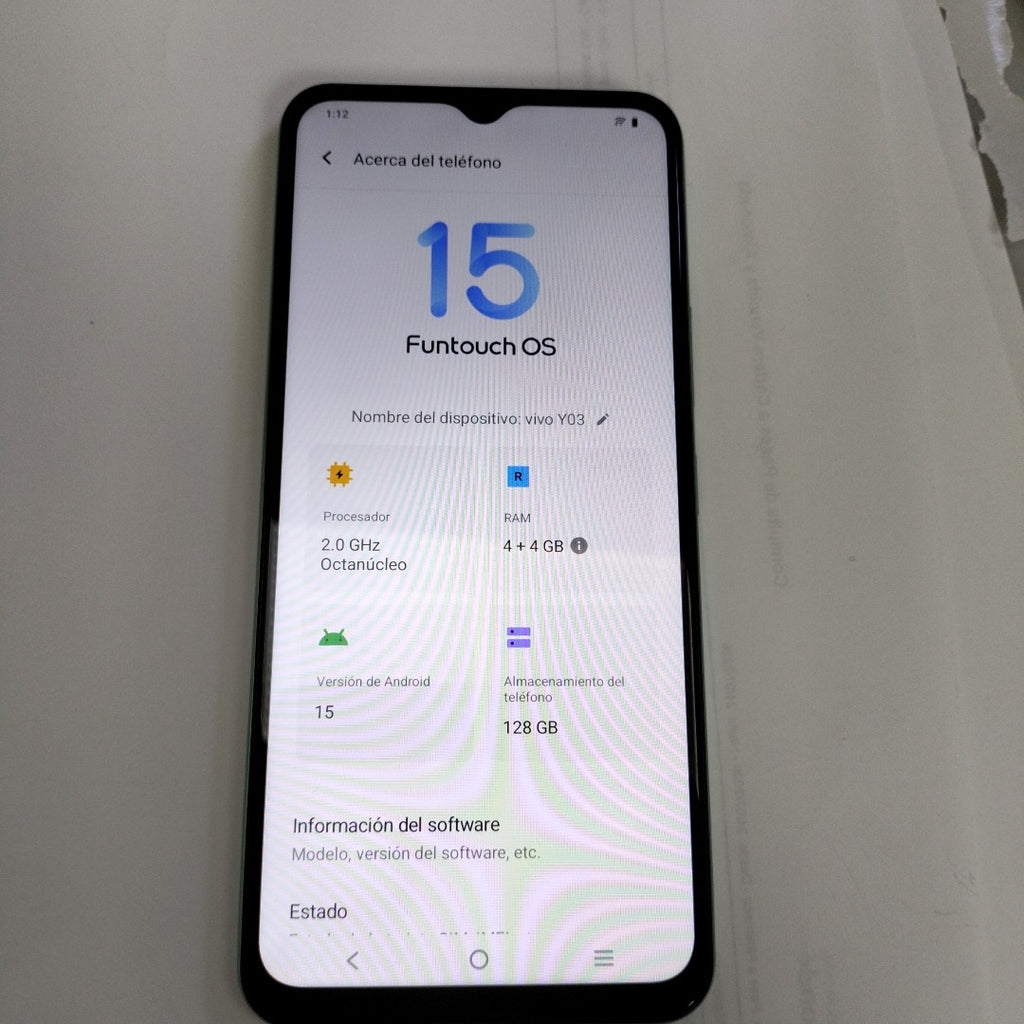 CELULAR VIVO Y03 V2332 (2024) 128 GB 4 GB RAM (SEMINUEVO)