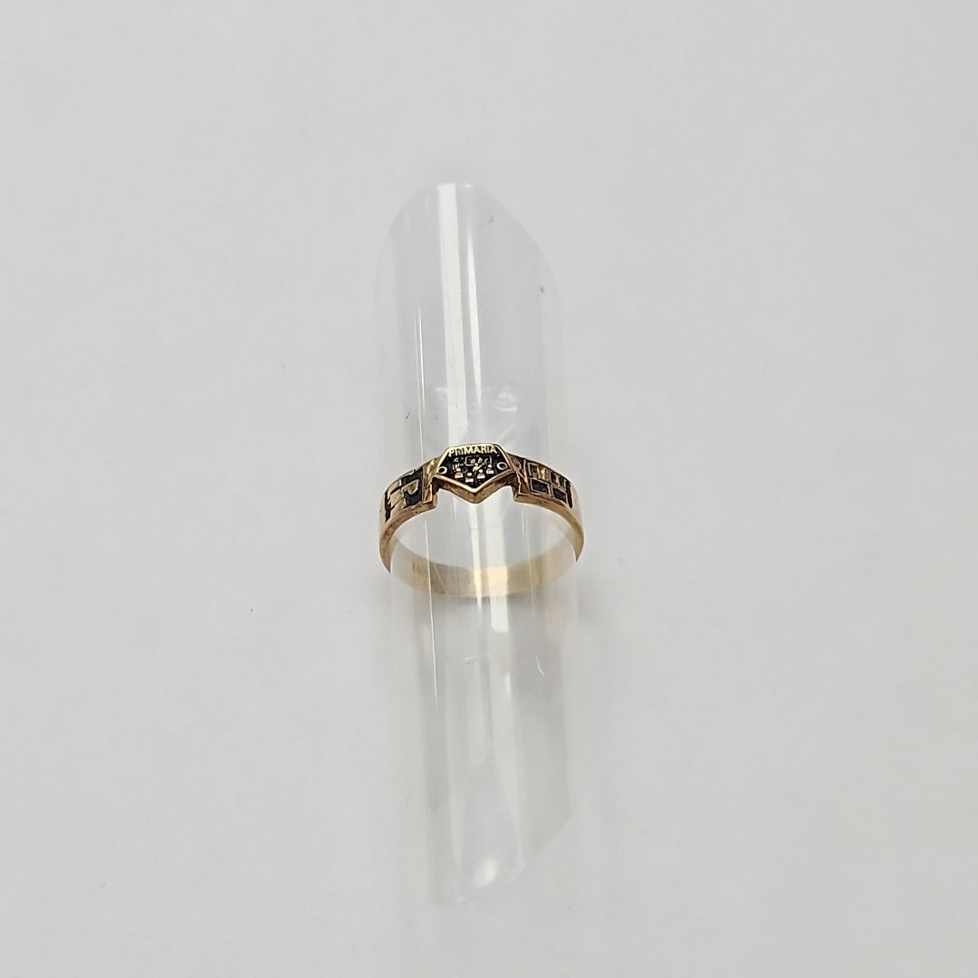 ANILLO DE GRADUACIÓN ORO 10 K 2,70 GRMS (SEMINUEVO)
