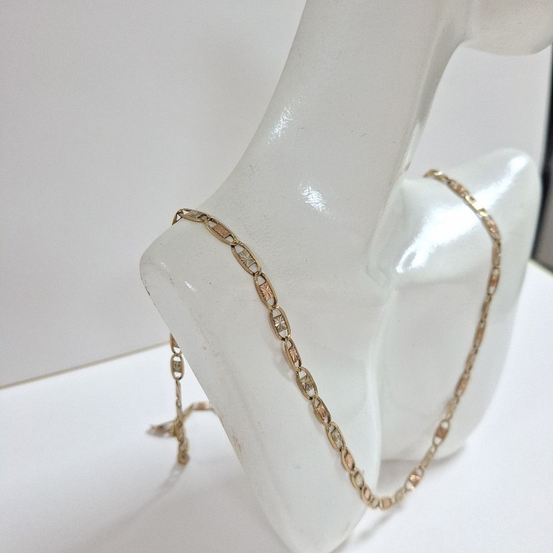 CADENA ORO, ORO COMBINADO 10 K 9.1 GRMS (SEMINUEVO)