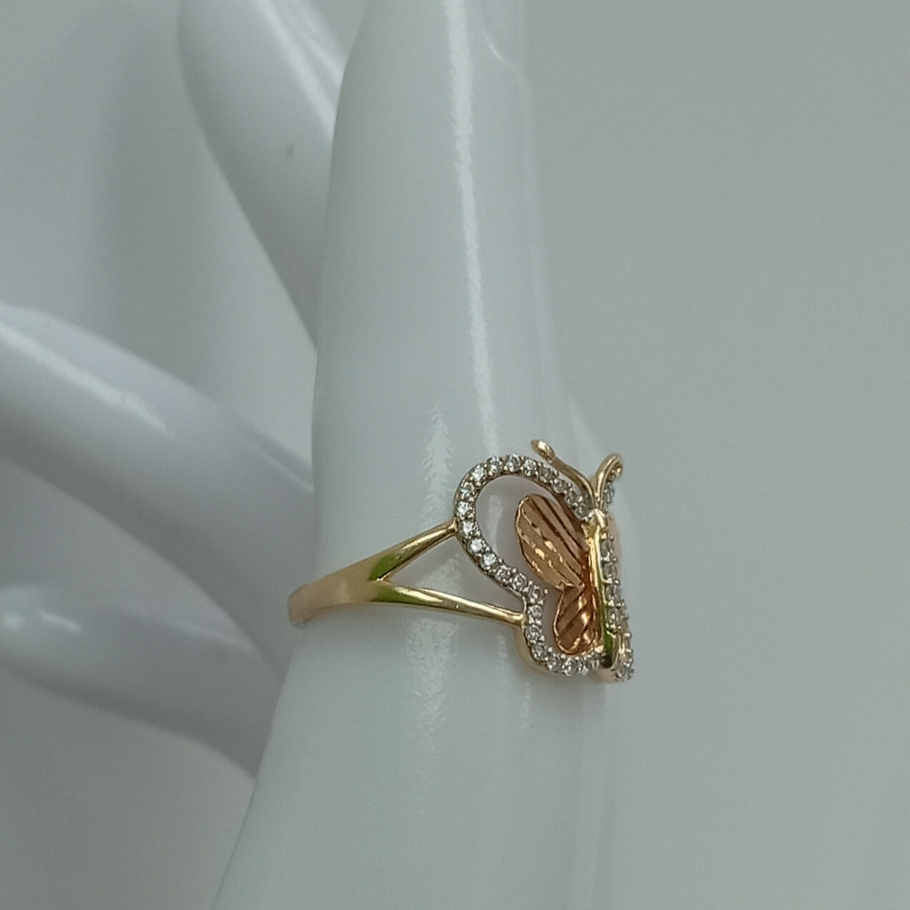ANILLO ORO COMBINADO 10 K 2.1 GRMS (SEMINUEVO)