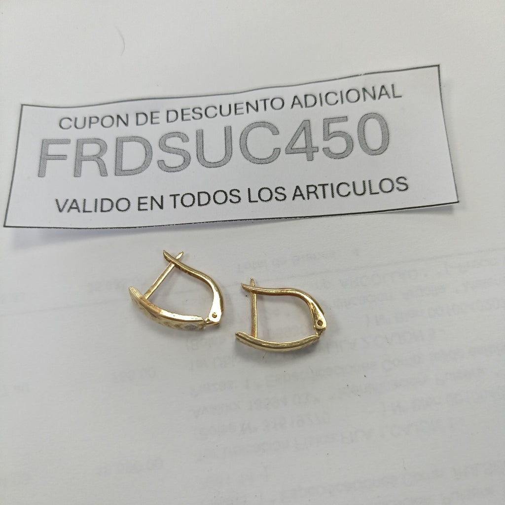 ARETES PAR ORO 14 K 1.3 GRMS (SEMINUEVO)