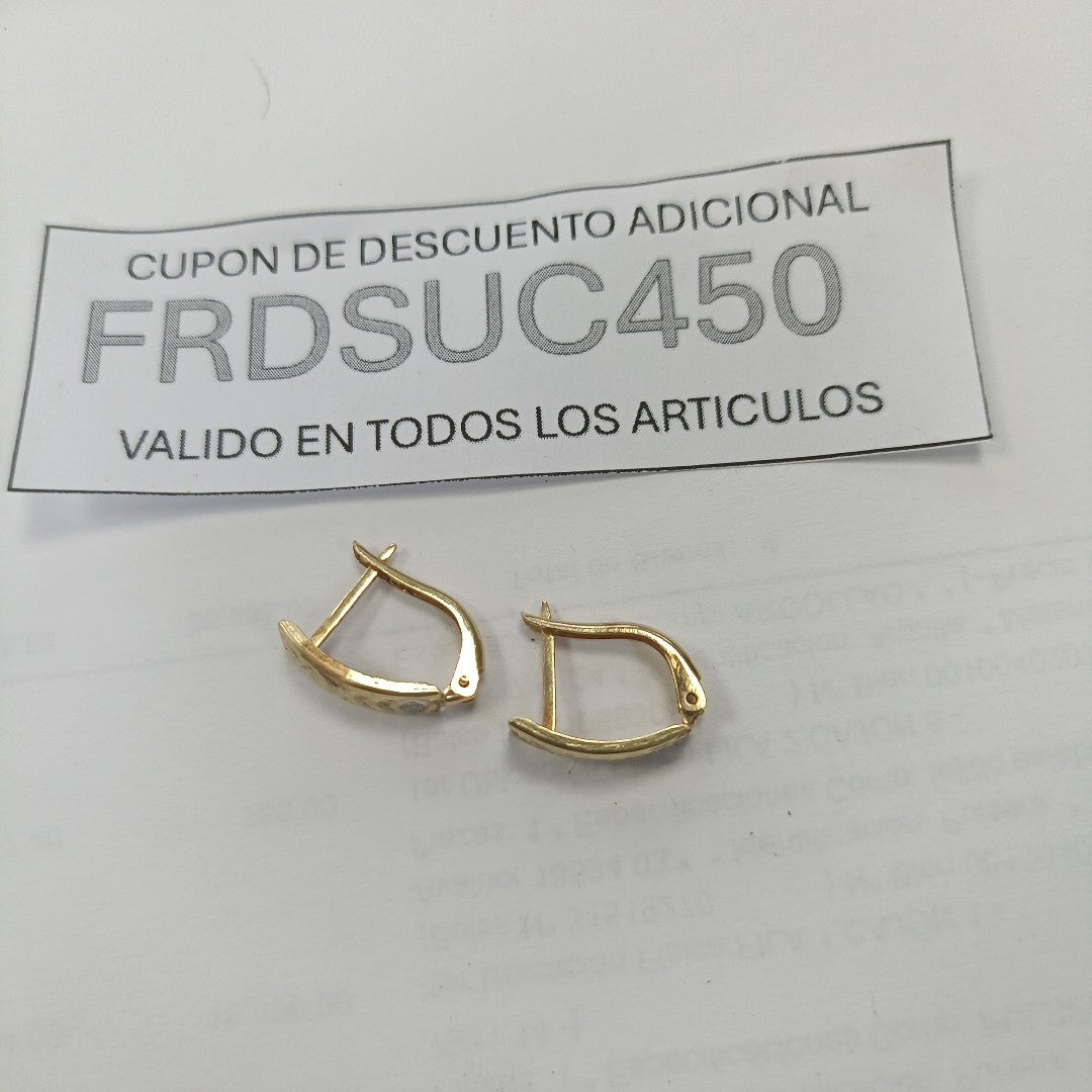 ARETES PAR ORO 14 K 1.3 GRMS (SEMINUEVO)