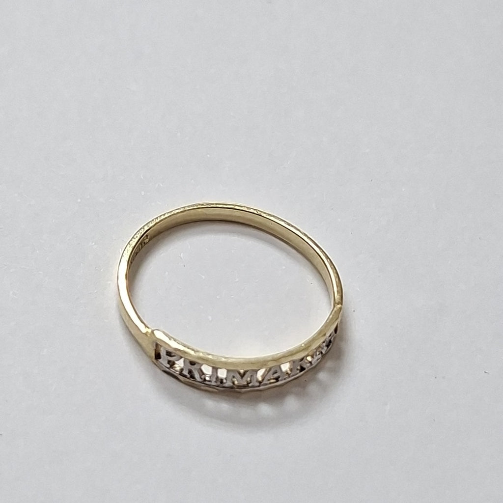 ANILLO DE GRADUACIÓN ORO 10 K 0.8 GRMS (SEMINUEVO)