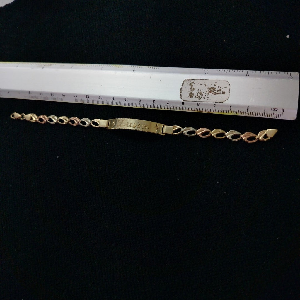 PULSERA ORO COMBINADO 10 K 6.8 GRMS (SEMINUEVO)