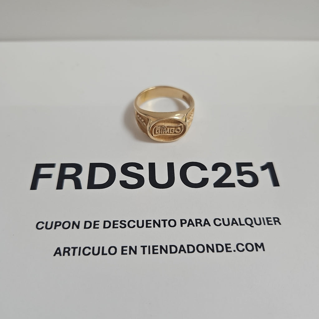ANILLO CONMEMORATIVO ORO 14 K 12,80 GRMS (SEMINUEVO)