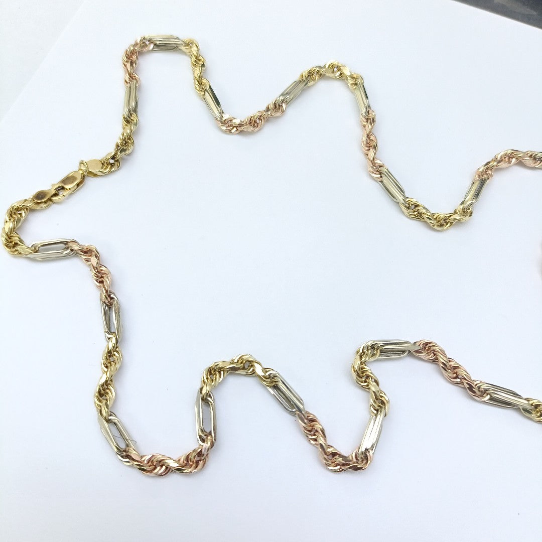 CADENA ORO COMBINADO 14 K 18.5 GRMS (SEMINUEVO)